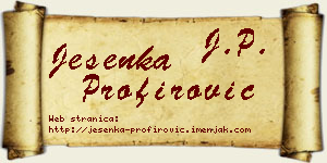 Jesenka Profirović vizit kartica